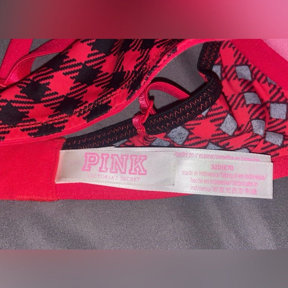 PINK Victoria's Secret Red and Black Wear Everywhere Push Up - Picture 2 of 3